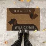 Paillasson coco Welcome - See You Marron - Fibres naturelles - Matière plastique - 60 x 2 x 40 cm