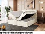 Boxspringbett Karim Creme - 160 x 214 cm - H3