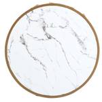 Couchtisch MARBDiana Weiß - Holzwerkstoff - Metall - Massivholz - 70 x 47 x 70 cm