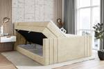 Boxspringbett IDRIKO-Z KING Ecru - Breite: 200 cm