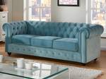 Couchgarnitur CHESTERFIELD 3er-Set Hellblau