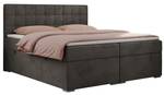 Boxspringbett CARMEN Grau - Breite: 140 cm - H4 - Textil