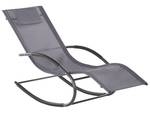 Chaise longue CARANO II Noir - Gris