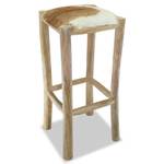 Barhocker 244544 Braun - Massivholz - Kunstleder - Holzart/Dekor - 35 x 76 x 35 cm