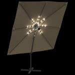 LED Ampelschirm 319930 Grau - Metall - Textil - 300 x 268 x 400 cm