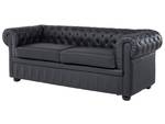 Chesterfield Sofa CHESTERFIELD 2-tlg Schwarz - Braun - 195 x 70 x 90 cm