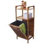 Étagère avec corbeille à linge B94 Marron - Bambou - 40 x 95 x 30 cm