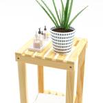 Badezimmerregal Kinnula Beige - Massivholz - Holzart/Dekor - 30 x 90 x 30 cm