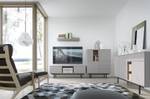 Fernsehtisch INOX RTV IRTV175 Grau - Holzwerkstoff - Kunststoff - 175 x 54 x 40 cm