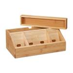 2 x Schreibtisch-Organizer Bambus Braun - Bambus - Holzwerkstoff - 30 x 11 x 18 cm