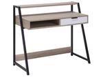 Bureau CALVIN Noir - Marron - Blanc - Bois manufacturé - 100 x 92 x 50 cm