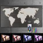 LED Weltkarte Lux RGB 3D Holz map world