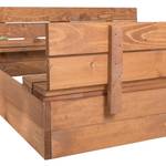 Holz-Sandkasten mit 120x120cm Sitzb盲nken