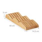 Messerblock Bambus für Schublade Breite: 15 cm