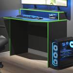 Bureau ordinateur Kron 100cm noir/vert 100 x 60 cm