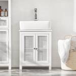 Meuble sous Vasque BZR35-W Blanc - Bois manufacturé - 50 x 60 x 33 cm