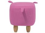 Pouf animal PIGGY Chêne clair - Rose foncé