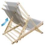 Liegestuhl klappbar bis 120 kg Hellgrau Hellgrau
