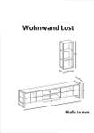 Wohnwand Lost Metall Weiß Weiß - Holzwerkstoff - 124 x 76 x 60 cm