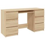 Schreibtisch Braun - Holzwerkstoff - Massivholz - 140 x 77 x 140 cm