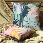 Belaubt Outdoor-Kissen Pink - Textil - 50 x 30 x 10 cm