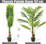 Kunstbaum Phoenix Palme Grün - Kunststoff - 15 x 130 x 15 cm
