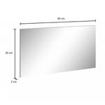 Spiegel Rocco Grau - Holzwerkstoff - 2 x 60 x 80 cm