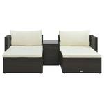 Garten-Lounge-Set 3003524 (5-teilig) Braun - Metall - Polyrattan - 40 x 48 x 74 cm