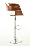 Tabouret de bar Kingston Imitation noyer - Blanc