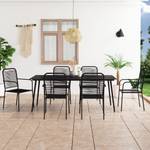 Garten-Essgruppe (7-teilig) 3058281 Schwarz - Metall - 90 x 74 x 190 cm