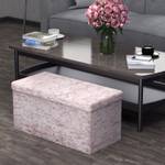 Sitzbank Sitzhocker Sitzwürfel Fußhocker Pink - Textil - 10 x 45 x 85 cm