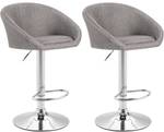 Tabouret de bar Miami V2 Lot de 2 Gris lumineux