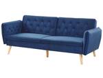 2-Sitzer Sofa BARDU Blau - Marineblau - Eiche Hell