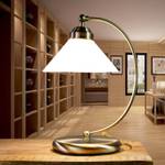Lampe de table MARIAN Marron - Blanc - Verre - 21 x 39 x 27 cm