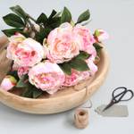 Fleur artificielle Pioenrozen Rose clair