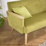 2-Sitzer-Sofa aus hellgrünem Velours Grün - Textil - 75 x 79 x 140 cm