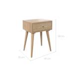 Table de chevet Tiny Marron - Bois massif - 45 x 58 x 35 cm