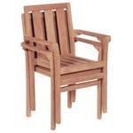 Chaise empilable 50 x 58 cm - Bois/Imitation - En partie en bois massif