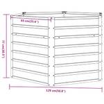 Cortenstahl Hochbeet Braun - Metall - 129 x 77 x 129 cm