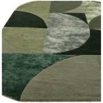 Tapis de salon moderne en laine LAVO Vert - 160 x 230 cm