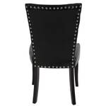 Chaise capitonnée Chesterfield(lot de 2) Noir - Cuir synthétique - 50 x 93 x 62 cm