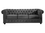 Sofa CHESTERFIELD Anthrazit - Tiefe: 205 cm