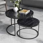 Set de 2 tables d'appoint Skagen rondes Noir