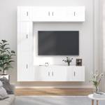 TV-Schrank 7er Set D506 Weiß - Holz teilmassiv - 35 x 40 x 100 cm