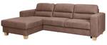 Ecksofa CARACAS Braun - Ecke davorstehend links - Ottomane davorstehend links