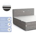 Boxspringbett Doppelbett Soler Hellgrau - Breite: 180 cm