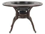 Table de jardin MANFRIA Beige - Marron - Métal - 105 x 72 x 105 cm