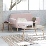 Couchtischen OSLO (Set 2) Beige - Massivholz - 70 x 46 x 100 cm