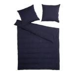 housse de duvet SATIN-SEERSUCKER Bleu nuit - 160 x 210 cm