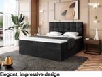 Boxspringbett Kai Schwarz - 200 x 234 cm - H3